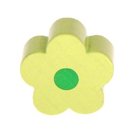 Motivperle/Holzperle Blume 'lemon' 1049 auf Lager